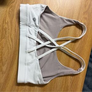 White and Gray Sports Bra